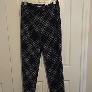 Cato Men's Dark Plaid Dress Pants